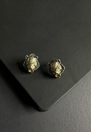 Oxidised Lion Earrings