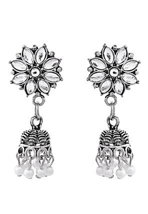 Oxidised Stone Studded Choker Necklace Set