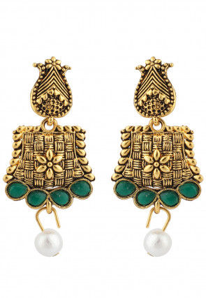 Oxidised Stone Studded Necklace Set