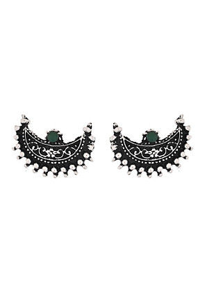 Oxidised Stones Studded Choker Necklace Set