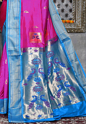 Paithani Pure Silk Saree in Magenta
