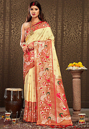 Buy Pure Paithani Silk Saree Online In India - Monamaar