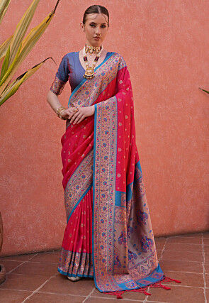 Paithani Saree in Fuchsia