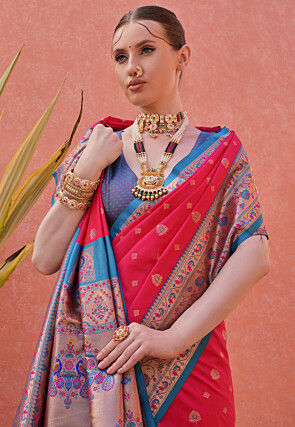 Paithani Saree in Fuchsia