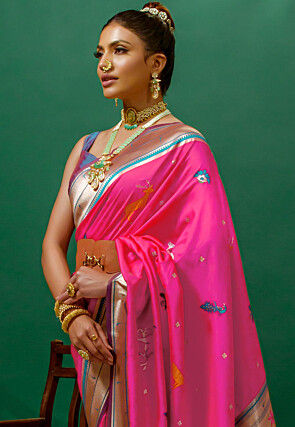 Paithani Saree in Fuchsia