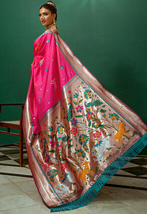 Paithani Saree in Fuchsia