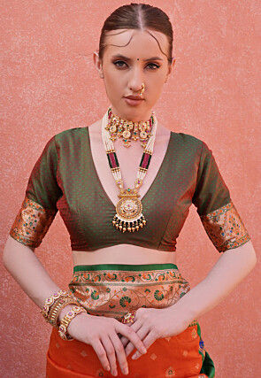 Paithani Saree in Orange