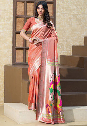 Paithani Saree in Orange