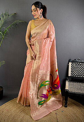Paithani Saree in Peach