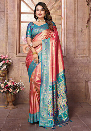 Paithani Saree in Peach