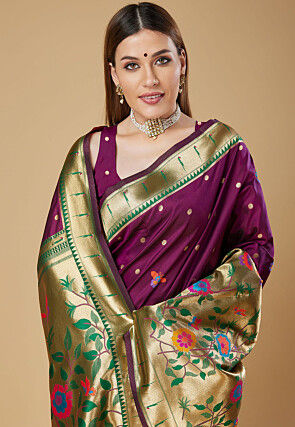 Paithani Saree in Purple