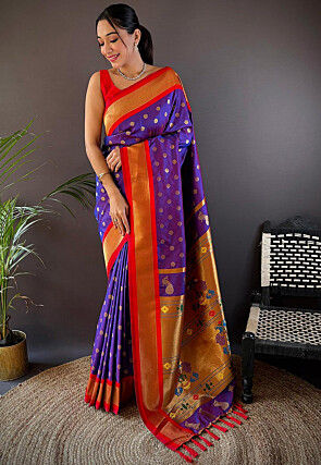 Paithani Saree in Purple