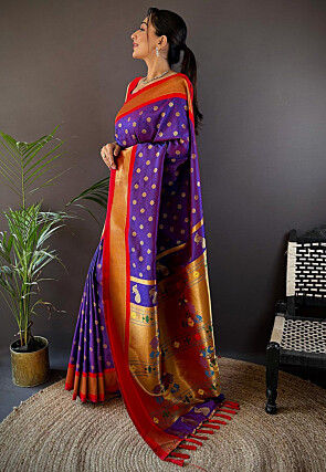 Paithani Saree in Purple
