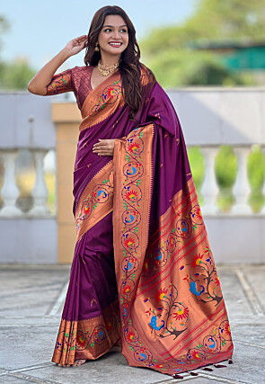 Paithani Saree in Purple