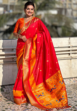 Paithani Saree in Red