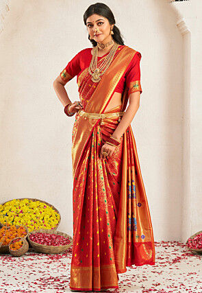 Paithani Saree in Red