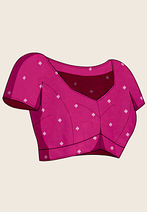 Patola Art Silk Saree in Fuchsia