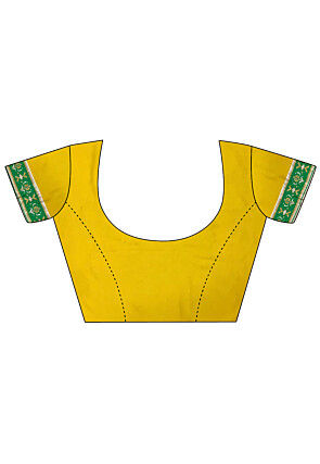 Patola Art Silk Saree in Yellow