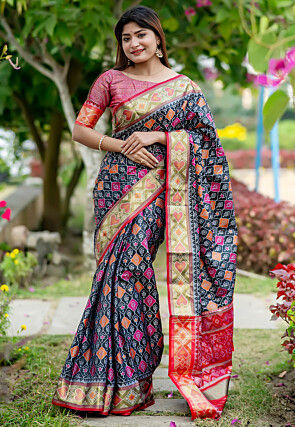 Patola Banarasi Saree in Black