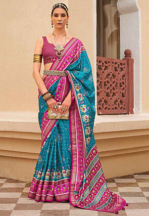 Adtala Design Pastel shade Patola saree - Heritagepatola