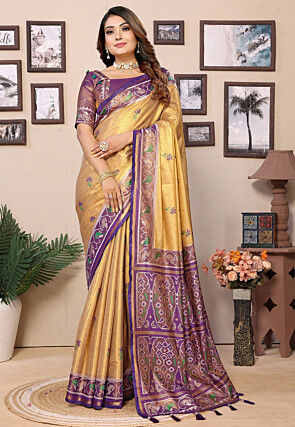 Patola Saree in Beige