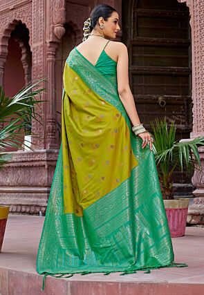 Patola Saree in Light Green