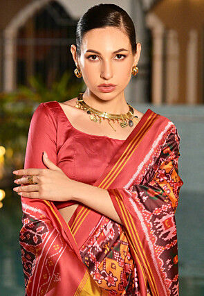 Patola Saree in Mustard