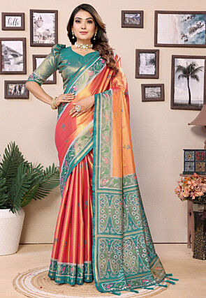 Patola Saree in Orange