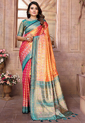 Patola Saree in Orange