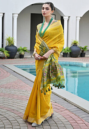 Patola Saree in Yellow