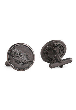 Peacock Grace Metallic Cufflink Pair