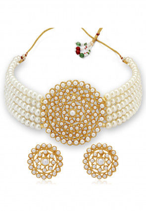 Pearl Choker Necklace Set