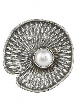 Pearl Silver Look Alike Adjustable Ring