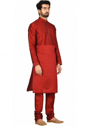 Buy Stylish Cotton Fabric Kurta Pajama in Black Color Online - MENA2169 |  Appelle Fashion