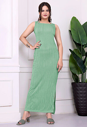 Green - Polyester - Indo-Western Dresses: Buy Indo-Western Outfits for Women Online | Utsav Fashion Green - Polyester - Indo-Western Dresses: Buy Indo-Western Outfits for Women Online | Utsav Fashion