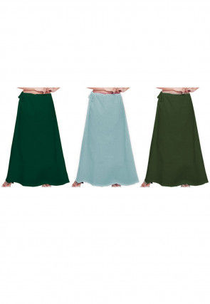 Blue Women Solid Petticoats - Shop Blue Shimmer Petticoat Online
