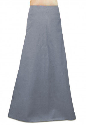 Plain Cotton Petticoat in Grey