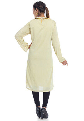 Plain Crepe Tunic in Light Green