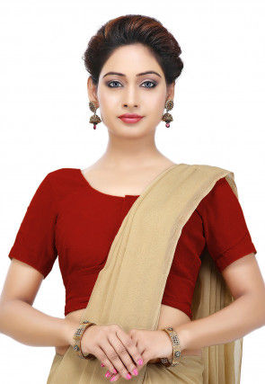 Plain Georgette Blouse in Red