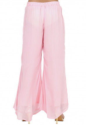 Plain Georgette Palazzo in Baby Pink