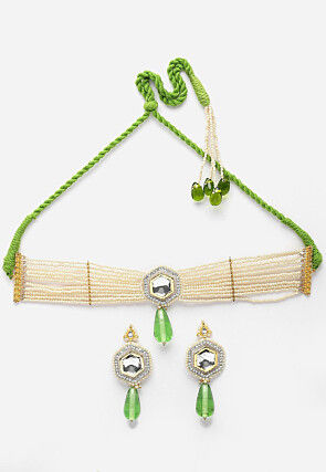 Polki Studded Choker Necklace Set