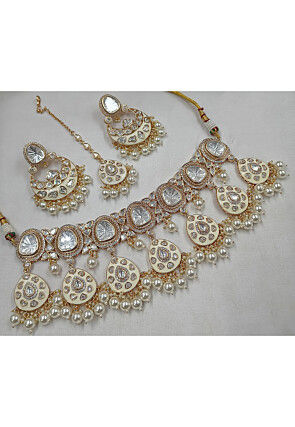 Polki Studded Choker Necklace Set