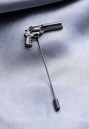Power Gun Metallic Lapel Pin
