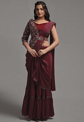 Georgette - Pre-Stitched - Sarees: Buy Latest Indian Sarees Collection  Online