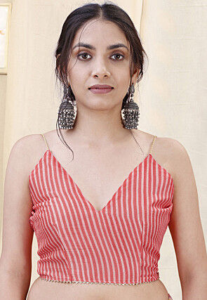 Pre-stitched Chiffon Saree in Pink