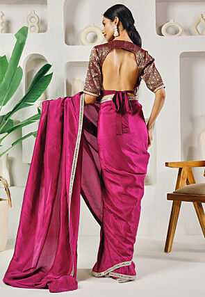 Pre-stitched Uppada Silk Saree in Purple