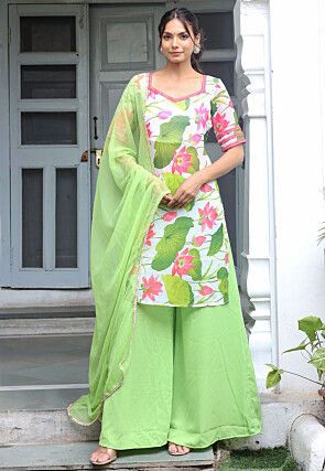 White Chiffon Salwar Kameez Buy Designer Indian Suits for Women Online Utsav Fashion