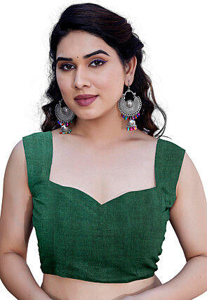 Printed Chiffon Saree in Green