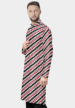 Printed Cotton Kurta in Multicolor