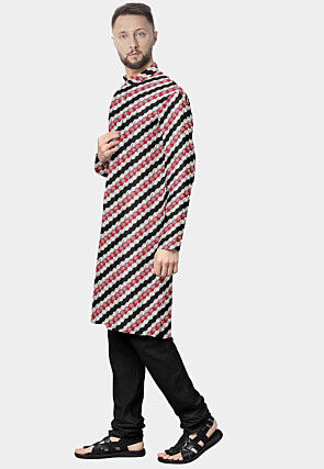 Printed Cotton Kurta Set in Multicolor